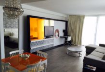 Lufthansa Prämienmeilen im Schlaf bekommen: 7.000 Meilen in einer Nacht Hotel Mondrian Miami South Beach Suite Wohnzimmer