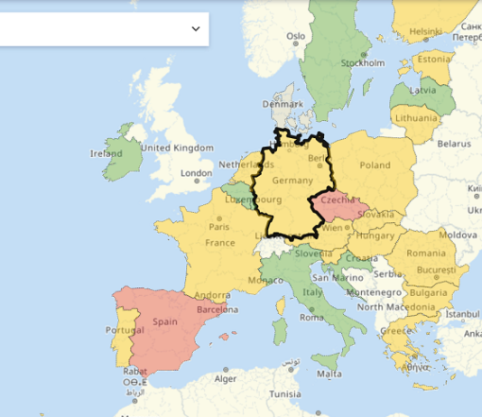 Interaktive Karte zeigt übersichtlich die Einreisebestimmungen